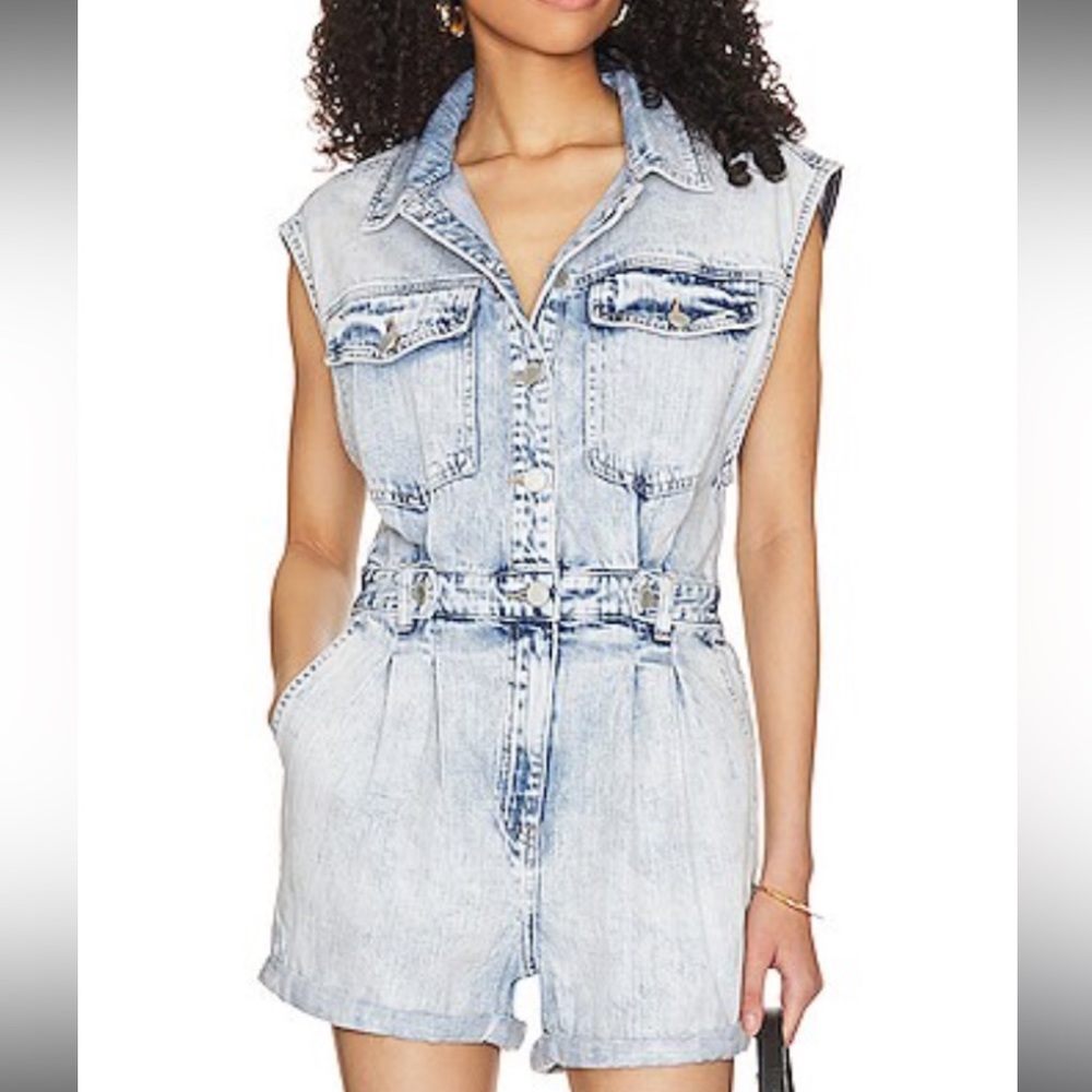 REVOLVE Blank NYC Washed Denim Romper